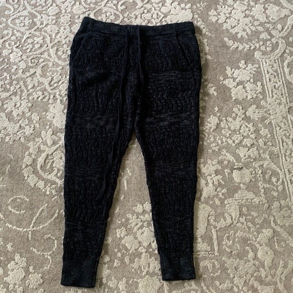 Free People Road Trip Jogger M knit pants leggings textured drawstring‎ waist - Picture 5 of 14